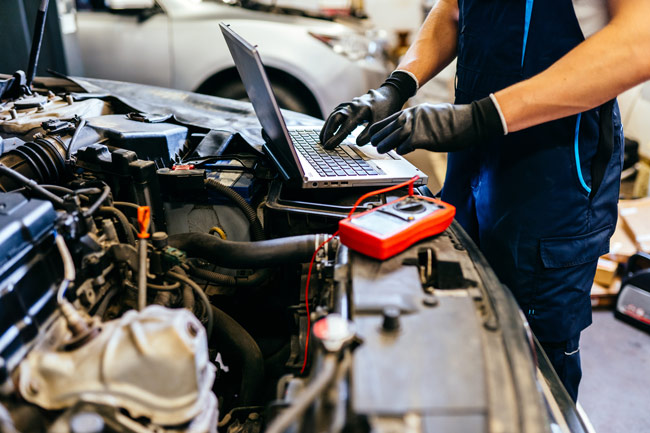 The team at work at Rick's Automotive in Woodstock